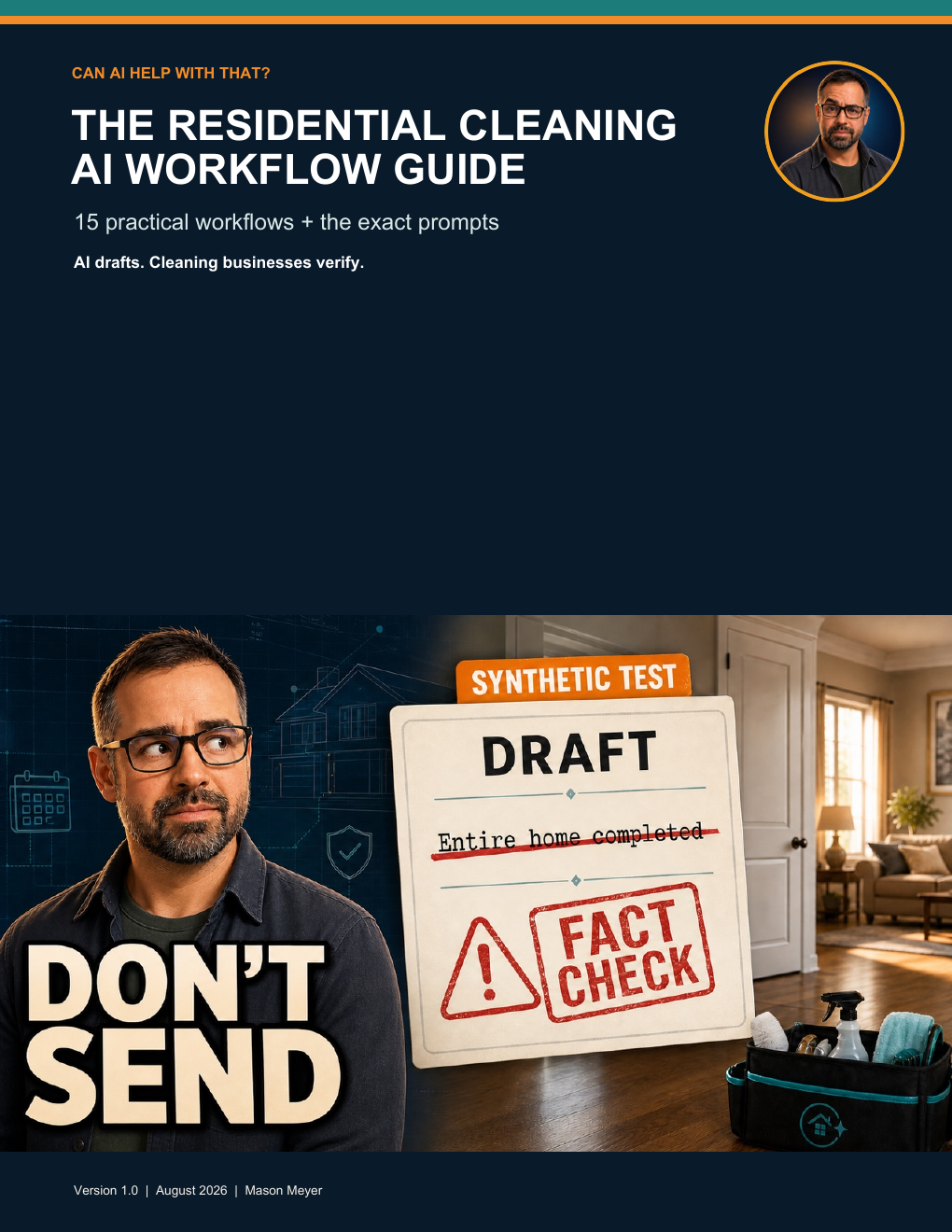The Residential Cleaning AI Workflow Guide cover